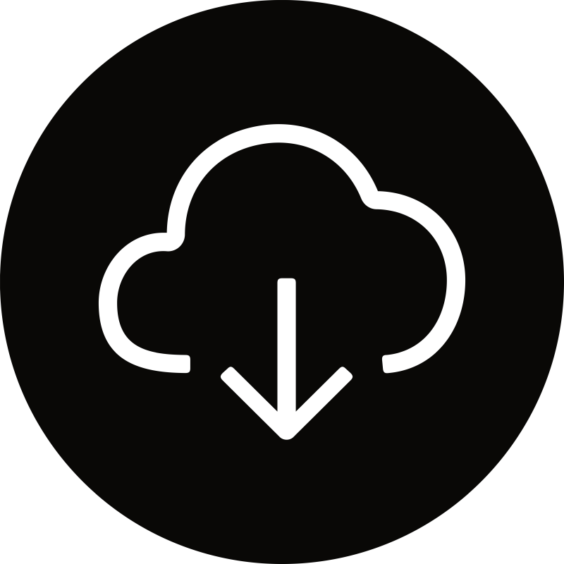 Icon "Wolke mit Downloadpfeil"