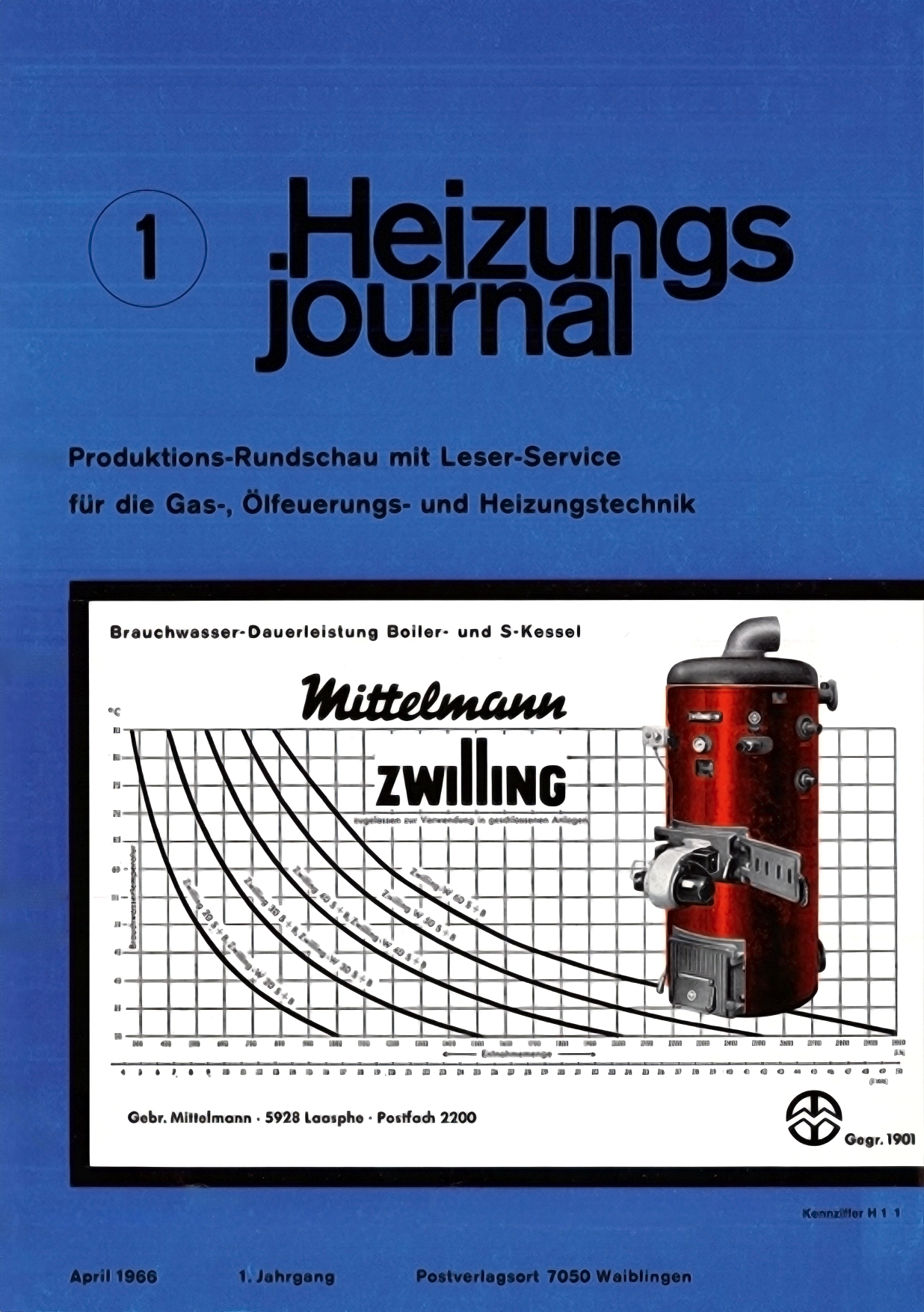 Bild Cover HeizungsJournal April 1966