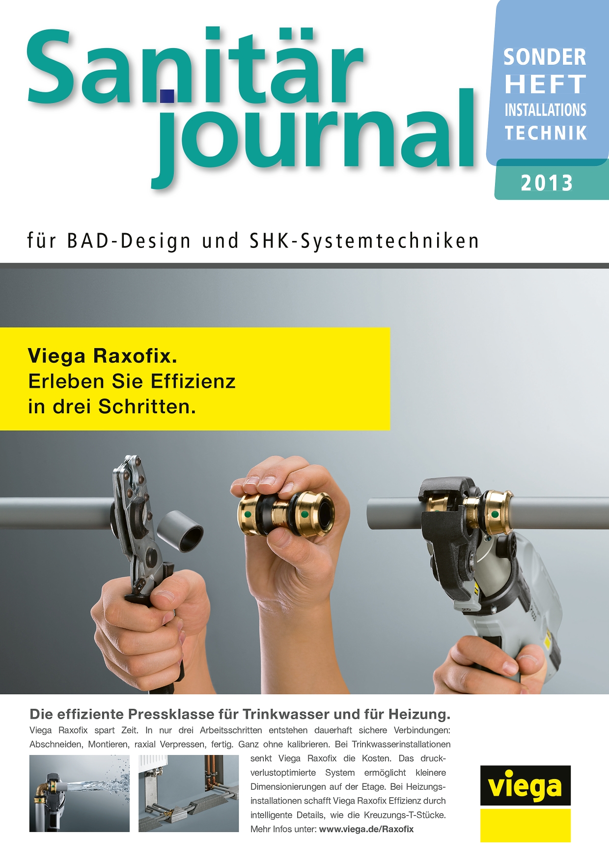 Cover 2013 Ausgabe „Sonderheft Installationstechnik Sanitär“