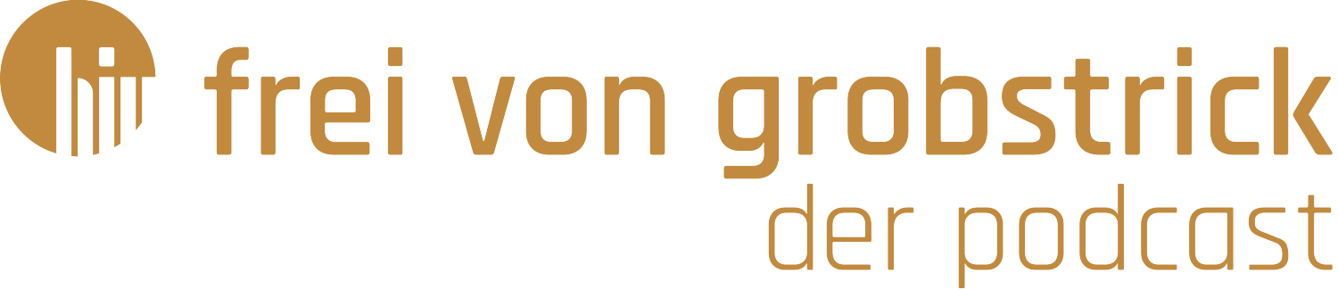 Logo Gold Podcast "frei von grobstrick"